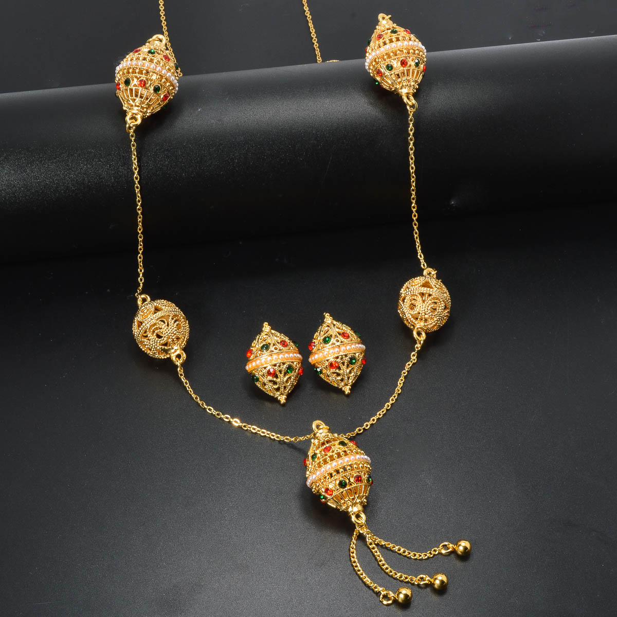 3pc Middle Eastern Style Luxurious Palace-Inspired Jewellery Set